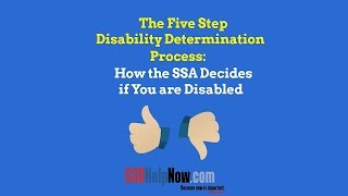 The Five Step Disability Determination Process [upl. by Ydissak]