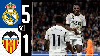 Real Madrid 51 Valencia  HIGHLIGHTS  LaLiga 202324 [upl. by Emmy489]