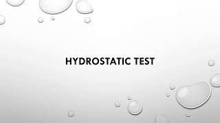 HYDROTEST STEP BY STEP [upl. by Casimir910]