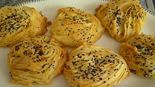 Türkische Börek aus yufka in Fächer FormYelpaze Börek [upl. by Iborian]