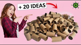 DE 20 MANUALIDADES GENIALES CON ROLLOS DE PAPEL HIGIÉNICO RECICLAJE [upl. by Lucita]