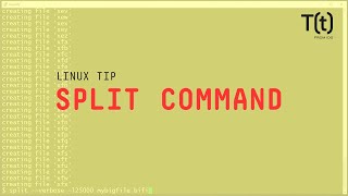 How to use the split command 2Minute Linux Tips [upl. by Jehoash]