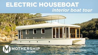 Mothership Electric Houseboat  Mothership Marine Ltd [upl. by Annaor]