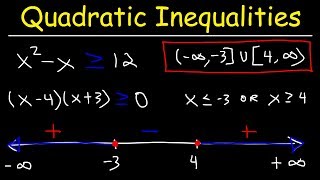 Quadratic Inequalities [upl. by Eilyab]