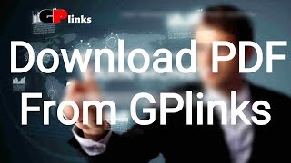 Tutorial  How to use GPlinks  Get File from shorten link [upl. by Fafa616]