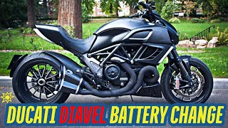 Ducati Diavel Battery Change  EASY [upl. by Becka]