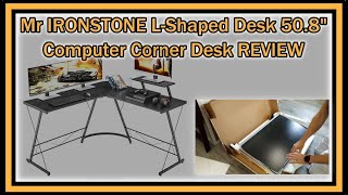 Mr IRONSTONE LShaped Desk 508quot Computer Corner Office or Gaming Desk FULL REVIEW With ASSEMBLY [upl. by Yruoc]