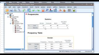 How to calculate the frequencies and precentages in SPSS [upl. by Moir725]