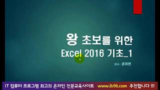 MS 엑셀 2016 사용법 [upl. by Yadsnil]