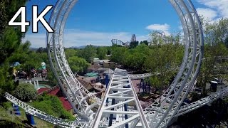 The New Revolution front seat onride 4K POV Six Flags Magic Mountain [upl. by Oric294]