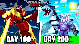 I Spent 200 Days in Minecraft ICE amp FIRE DRAGONS Heres What Happened [upl. by Briney756]