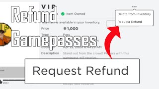 HOW TO REFUND ITEMS amp GAMEPASSES ON ROBLOX outdated [upl. by Baxie]