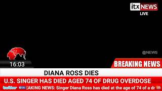 Diana Ross passes away 19442018  ITX News  22 October 2018 [upl. by Kit]