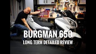 2018 Suzuki Burgman 650 Executive  Long Term Review [upl. by Tegirb]