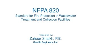 NFPA 820 Standard for Fire Protection in Wastewater Treatment and Collection Facilities [upl. by Ariait]