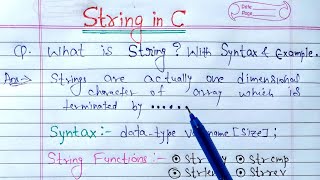 String in C programming  Discuss about string functions and its use [upl. by Tigdirb]