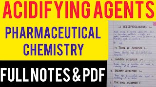 Acidifying Agents  Acidifier  Type of Acidifier  Achlorhydria [upl. by Hashum]