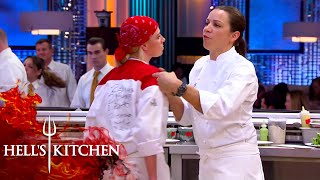 Forgetful Chef Gets The Order Written On Her Back  Hells Kitchen [upl. by Talia]