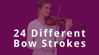 24 Different VIOLIN BOWING Techniques [upl. by Leake504]