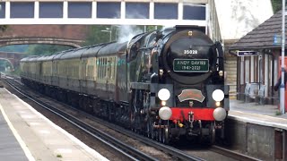 35028 Clan Line at Staplehurst 15921 [upl. by Itsyrk]