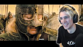 xQc reacts to Rohirrim Charge with chat [upl. by Oemor177]