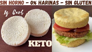 PAN KETO Súper FACIL en 1 MINUTO😱  Sin Gluten  Sin Harinas  Sólo 3 INGREDIENTES [upl. by Elleuqar]