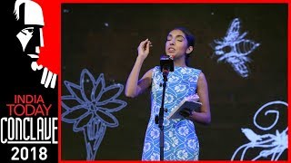 Rupi Kaur Spoken Word Poetry At India Today Conclave 2018 [upl. by Hebner585]