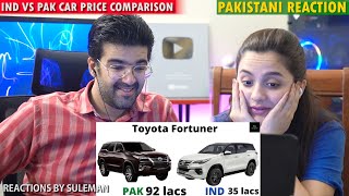 Pakistani Couple Reacts To Ind Vs Pak Car Price Comparison  2021 [upl. by Naitsirc]