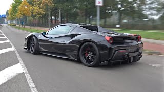 Full Carbon Black Ferrari 488 Pista Spider 720HP  Lovely Sounds [upl. by Meier994]