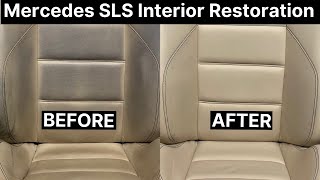 SERIOUS Denim Dye Transfer  Mercedes SLS  Leather Cleaning amp Restoration  leathercarecom [upl. by Notneuq]