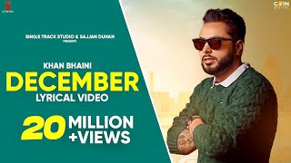 Khan Bhaini  December Lyrical Video  New Punjabi Songs  Latest Punjabi Song 2020  Coin Digital [upl. by Llenreb]