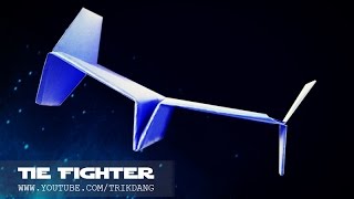 STAR WARS PAPER PLANE  How to make a paper airplane that FLIES  WARRANTY  Tie Fighter [upl. by Ellehcit]