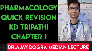 Pharmacology  Chapter 1  KD TRIPATHI  Quick Revision  Hindi [upl. by Ynaffital]