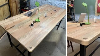 Construir una MESA de MADERA nativa y METAL  Parte 2 [upl. by Rustice]