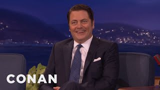 Twitter Hates MustacheFree Nick Offerman  CONAN on TBS [upl. by Regnij]