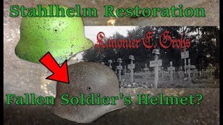 Stahlhelm Restoration  Fallen Soldiers Helmet [upl. by Warfield]