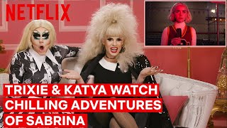 Drag Queens Trixie Mattel and Katya React to Chilling Adventures of Sabrina  Netflix [upl. by Krantz568]