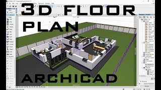 How to Create 3D Floor Plan in ArchiCAD [upl. by Reisfield832]