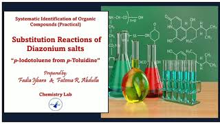 Substitution Reaction of Diazonium salts pIodotoluene from p Toluidine  chemistrylab [upl. by Oirretno12]