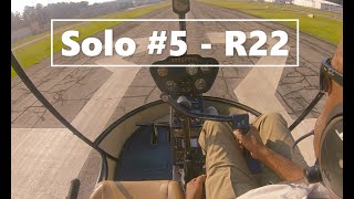 Robinson R22 Helicopter Training Solo 5 Full Flight Solo with ATC and Cockpit Audio [upl. by Nyltyak430]