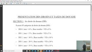 Présentation des droits et taxes de douane [upl. by Eneja]