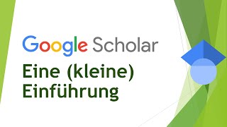 Google Scholar  Eine Einführung [upl. by Martha]