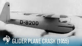 Glider Plane Crash Düsseldorf Air Show 1955  British Pathé [upl. by Indnahc]