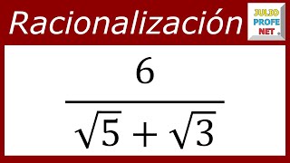 Racionalizar mediante conjugación  Ej 2 [upl. by Shell]