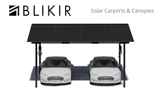 Residential Solar Carports amp Canopies  BLIKIR [upl. by Kalin]