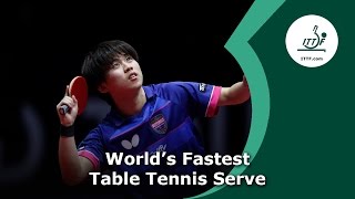 Worlds Fastest Table Tennis Serve [upl. by Brok]