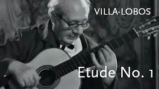 Etude No 1 • VillaLobos • Andrés Segovia [upl. by Etsirhc558]