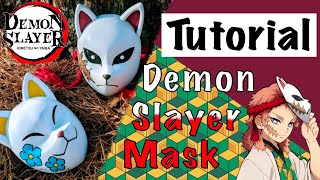 DEMON SLAYER MASK BUILD  Cosplay Tutorial with FREE Template [upl. by Etnoj]