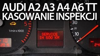 Kasowanie inspekcji serwisowej w Audi A2 A3 8L A4 B6 A6 C5 TT 8N service olej reset [upl. by Sigsmond]