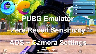 PUBG Mobile Emulator Sensitivity  No Recoil ADS Settings for Gameloop 2021 Recoil Control for M416 [upl. by Raimondo]